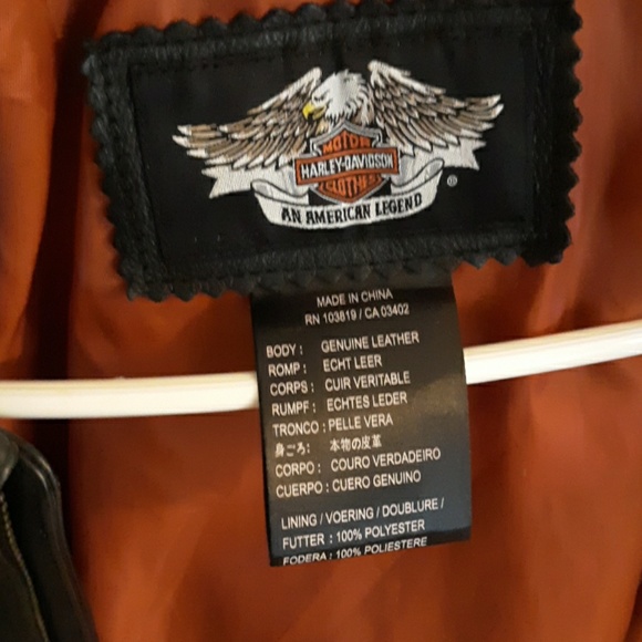 Womens leather harley davidson jacket - Picture 3 of 5